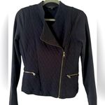 Banana Republic  Blue Asymmetrical Quilted Moto Jacket Photo 0