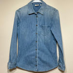 AG Adriano Goldschmied Denim Button Down Long Sleeve Small Women Photo 0