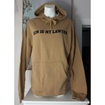 Kim Is My Lawyer Tan Pullover Hoodie Fleece Sweatshirt Graphic Top Size L Size L Photo 2