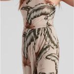 J for Justify floral hibiscus tropical halter wide leg jumper Photo 0