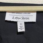 & Other Stories & Other Stories Size 4 Tiered Puff Sleeve Mini Dress Black Cotton Tie Bow Photo 3