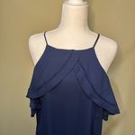 Nordstrom Dee Elly Shoulder Detail Swing A Line Dress Navy - size Large Photo 3