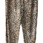 Banana Republic Slim Tencel leopard print pull on pants elastic waist small Photo 0