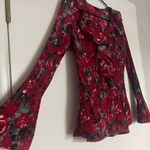East 5th Women's Black and Red Blouse Y2K Vintage Size PL Photo 3
