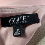 Ignite Evenings Chiffon Overlay Asymmetrical Cape Blush Pink Sheath Dres… Size 8 Photo 14