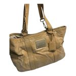 Calvin Klein Snake Skin Embossed Tan Shoulder Bag Photo 0