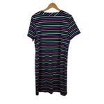 Talbots  Striped Knit Shift‎ Dress Large Bow Colorful Preppy Cotton Retro Office Photo 4