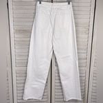 SheIn  High Waist Raw Hem Straight Leg Jeans White-Small (US 4) Photo 1