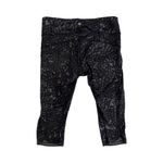 Lululemon Top Speed Crop Leggings Size 8 Star-Crushed Coal Black Geo Print Photo 4