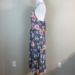 Hiatus Dress Womens XL Blue Pink Floral Midi Strappy Open Back Casual Summer Photo 7