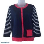 Jones New York Navy Pink Cardigan Size Petite Small Photo 39