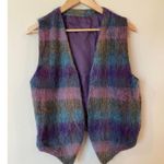 Jeanne Delahaye Vintage Mohair Vest with Matching Skirt Purple Size Small Photo 5