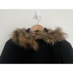 J.Crew Cocoon Coat Italian Stadium Cloth Nello Gori Hooded Wool Black Heavy 2 Photo 1