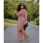 ZARA WOMAN Candy Cane Stripe Mix Stripe Wrap Tunic Top - XS Photo 10