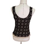 Forever 21 Vintage Y2K Black & White Print Lace Hem Lightly Cropped Top Size M Photo 1