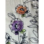 J Jill Shirt Women 4X Ivory Botanical Gardens Embroidered Linen Blend Top Boho Tan Photo 7