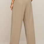 Reformation Mason Khaki Wide Leg Trouser Pants Size 6 Photo 1
