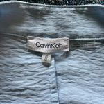 Calvin Klein Pastel Light Blue V-Neck Sweater Blouse SZ M 3/4 Sleeve Flowy Photo 10