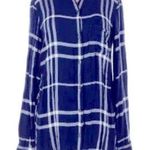 Liz Claiborne NEW Woman’s blue and white 100% cotton flannel nightshirt sleepwear never wore Photo 0
