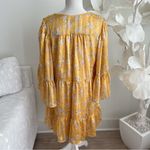 Sabina Musayev Yellow Mustard Hayden Floral Long Sleeve Dress Photo 5