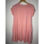 Mittoshop  Womens Size M Tunic Dress Short Sleeve Pink Pockets Above Knee Stretch Photo 2