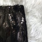 DKNY Women’s Side Slit knee Length sequined pencil skirt in black size 2 Photo 8