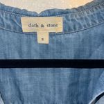 Anthropologie ✨ Chambray Button Down Hi/Low Hem Denim Sz Small Shirt✨ Photo 7