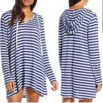 La Blanca Midnight Blue Slouchy Hooded Sweater Cover-up Size Medium Photo 0