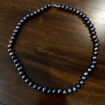 Sterling Silver Peacock Pearl Necklace With Clasp Photo 5