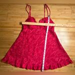 Cinema Etoile Seductivewear Red Sheer Chiffon Babydoll Lingerie Chemise,Y2K|Sz:S Photo 7