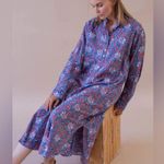 Mille Resort & Travel Maxi Belljar Long Sleeve Maxi Dress Blue Size XXS Photo 11