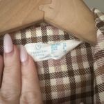 Primark Brown and Pink Gingham Plaid Double Breasted Blazer Size 6 Photo 3