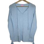 Lilly Pulitzer Colene Heathered Boho Blue Tassel Sweater XXS Photo 1