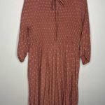 Roolee  dusty rose smocked midi dress womens size XL dressy modest balloon sleeve Photo 8