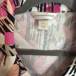Christopher & Banks  Medium Full Zip Vest Pink Lavender White Black‎ Photo 3