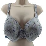 Cacique Lane Bryant  Lightly Lined T Shirt Bra Grey Blue Print 46DD Photo 0