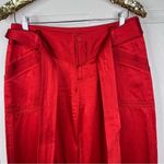Armani Exchange Sz 4 Red Silk Blend Wide Leg Pants Photo 3