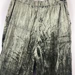 Anthropologie ETT:TWA Pants Women's Small Green Crushed Velvet Cropped Boho Chic Photo 5