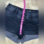 Blackheart  Indigo V stitch button fly denim shorts sz 3 Photo 7