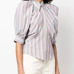Isabel Marant  cotton Pink striped Eori dagger collar button-front blouse NEW Photo 3