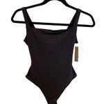 SKIMS Fits Everybody Square Neck Bodysuit Thong In Onyx Black Size Small Photo 4