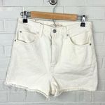 Levi's Levi’s Cream 70s High Slim Straight Cutoff Denim Shorts Size 27 Photo 0