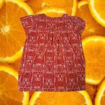 Michael Kors ‎ Red Shirt with White Design Size Medium Photo 2