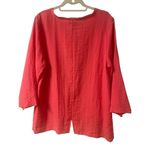 Habitat  blouse dark pink button front sz Large Photo 1