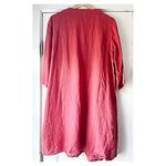 Vivid 100% Linen Long Jacket Burnt Orange Color Size M‎ Size M Photo 2