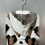 Carmen Marc Valvo  hooded leopard print pullover cardigan Medium New with tags Photo 5