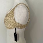 Kendall + Kylie  animal print Bikini Top in cream NEW Photo 5