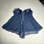 Cacique Babydoll Chemise Lingerie Blue Polka Dots Lined 26 / 28 Lined Underwire Photo 8