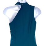 French Connection Echo Crepe One Shoulder Cocktail Party Dress Teal Size 4 NWOT Photo 6