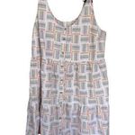 Unlisted Pride Rainbow Babydoll Tie Strap Multicolor Buttons Tiered Summer Dress XL Photo 0